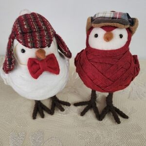 Target 2013 Christmas Wondershop Featherly Friends Red & White Plaid Birds